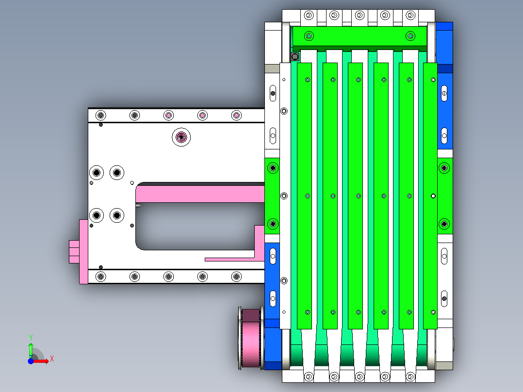 二轴输送皮带线设计前视图