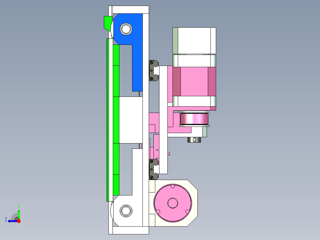 二轴输送皮带线设计右视图