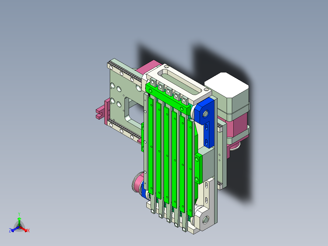 二轴输送皮带线设计正等轴测图