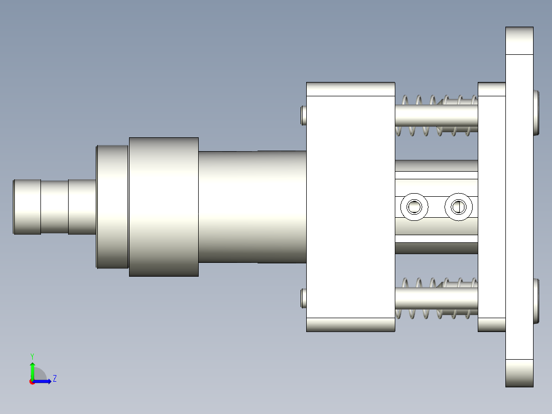 导光柱压合机构治具左视图