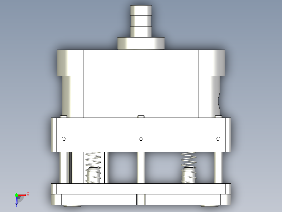 导光柱压合机构治具俯视图