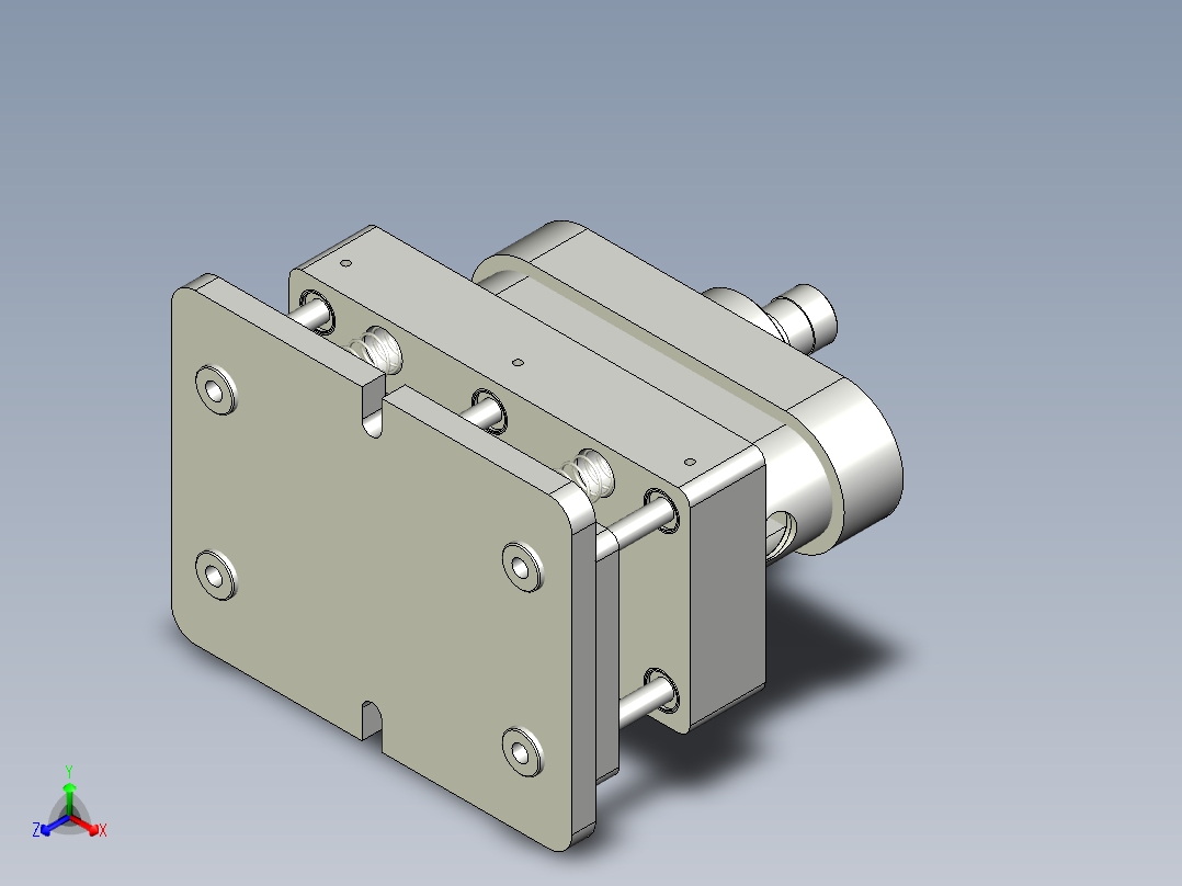 导光柱压合机构治具正等轴测图
