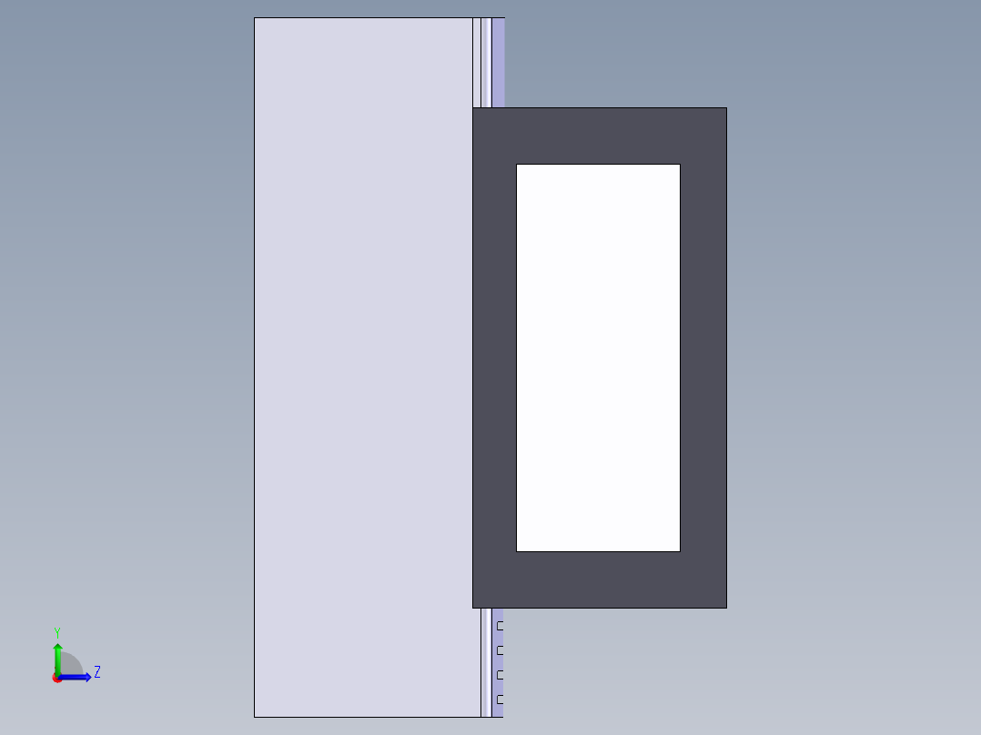 冷饮保鲜柜左视图