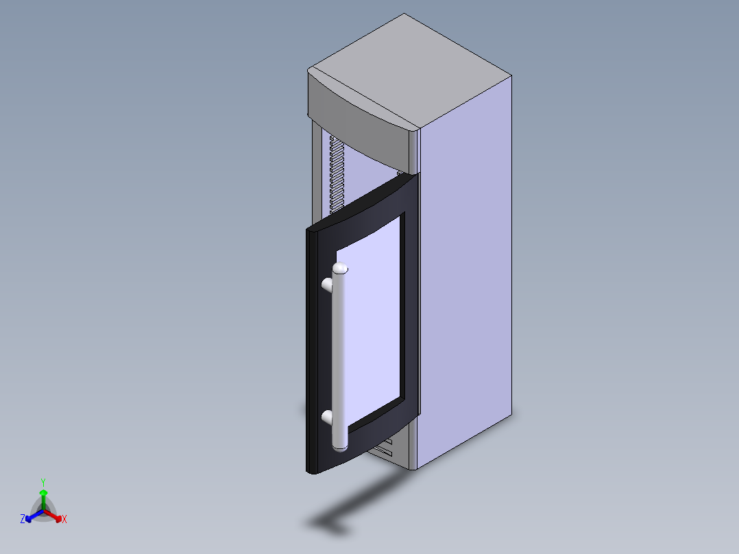 冷饮保鲜柜正等轴测图