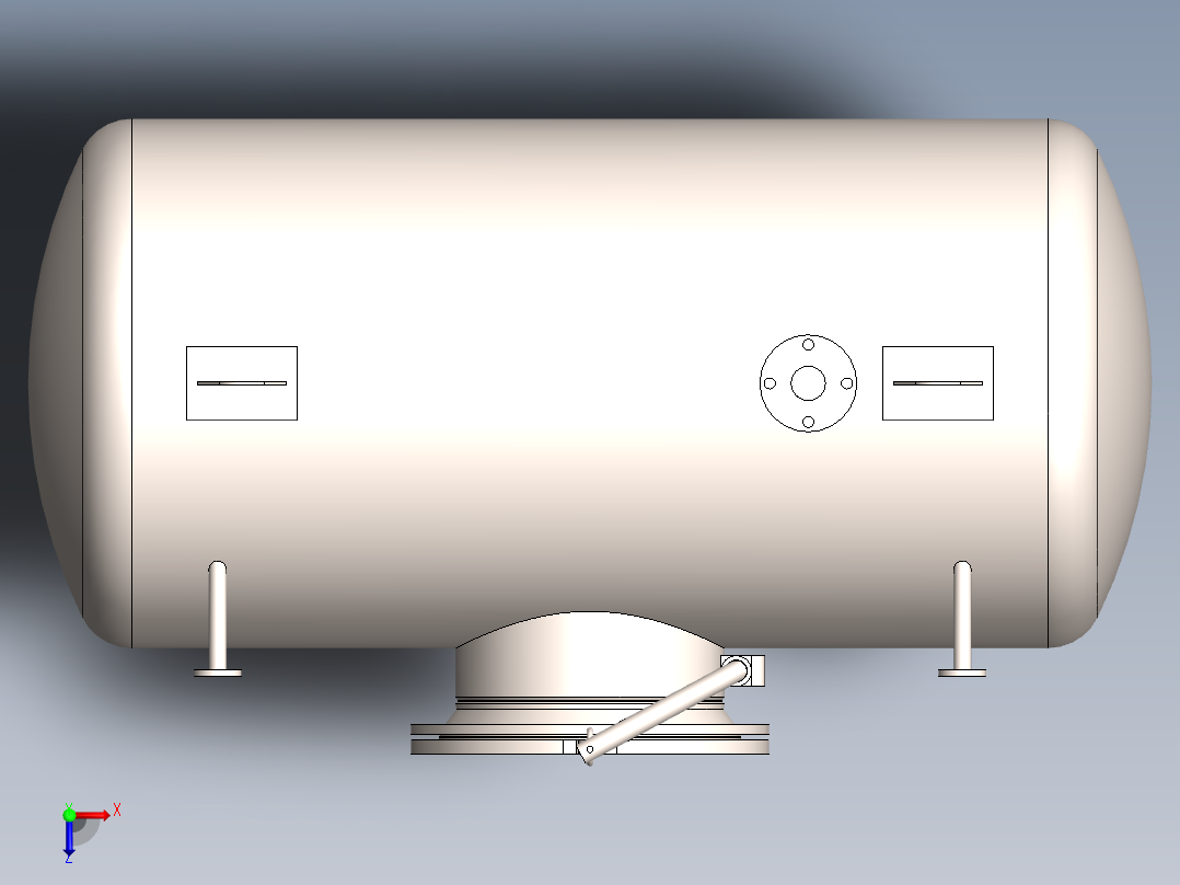 压力容积、压力容器储罐俯视图