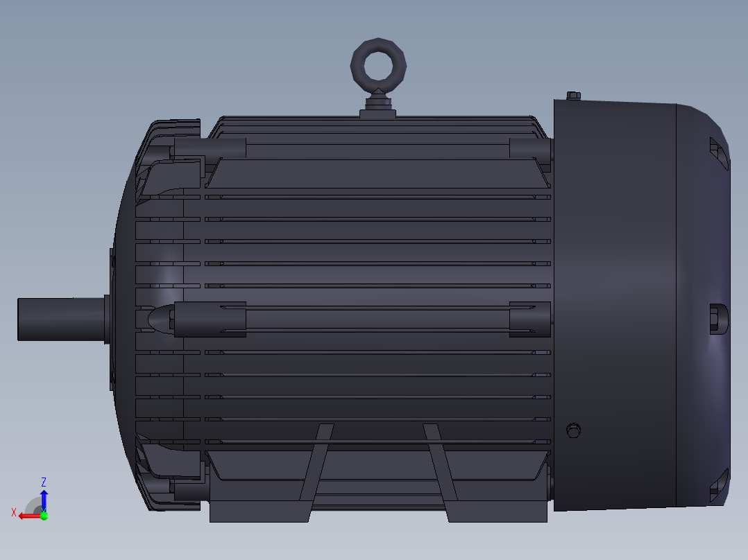 100马力-3450转-分的马达电机后视图