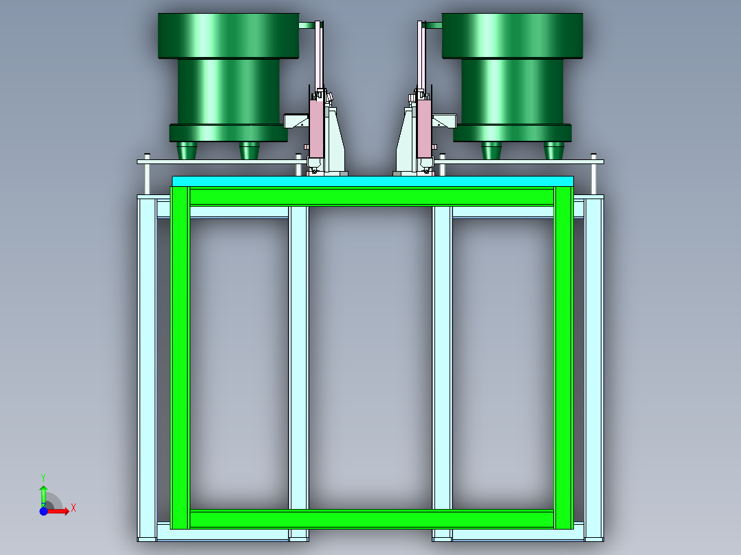 带柄螺纹销自动化排料设计前视图