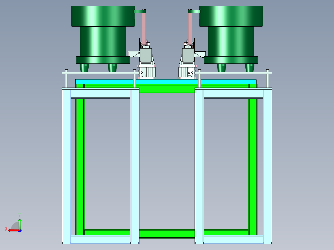 带柄螺纹销自动化排料设计后视图