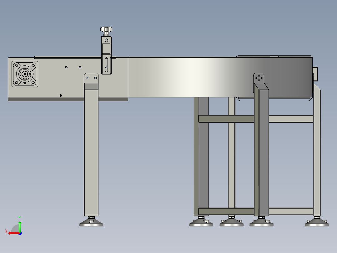 尼龙带衔接机转弯线后视图