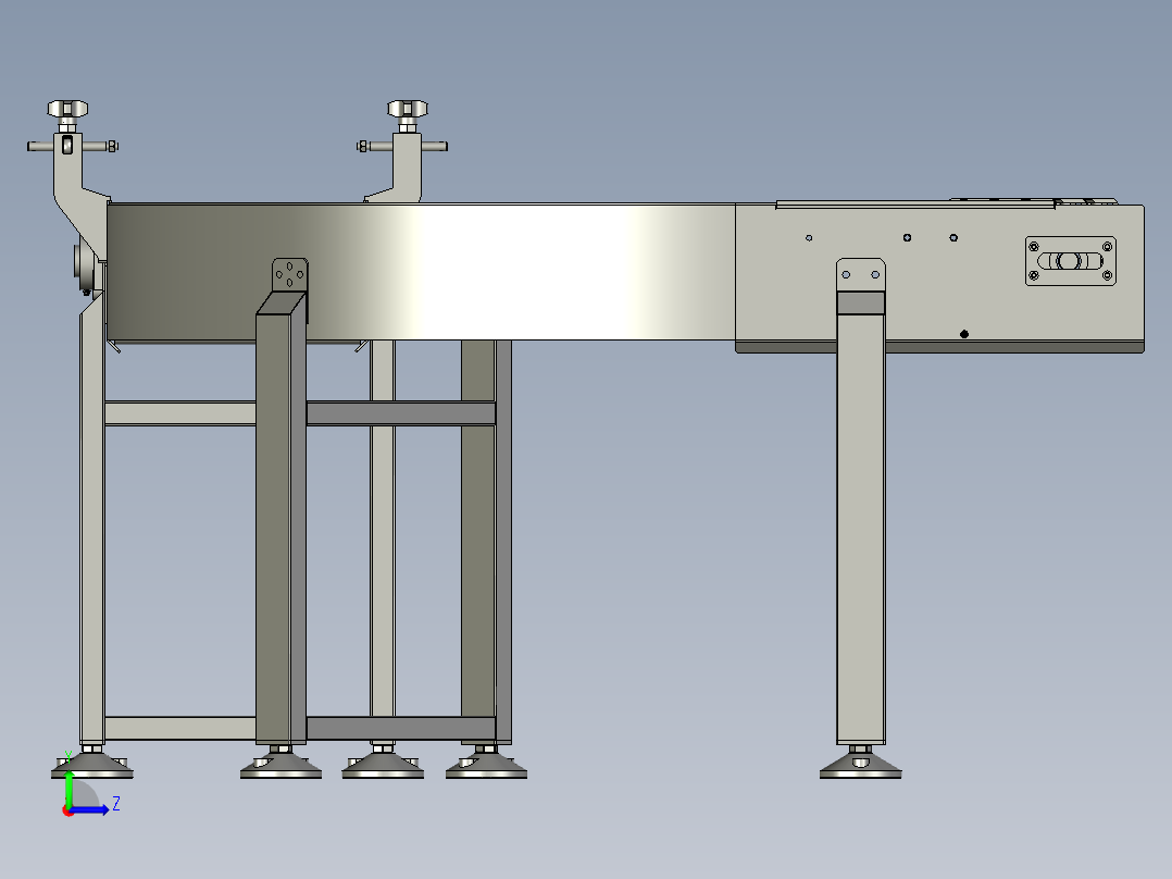 尼龙带衔接机转弯线左视图