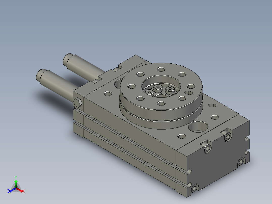 旋转气缸HRQ20AZC正等轴测图