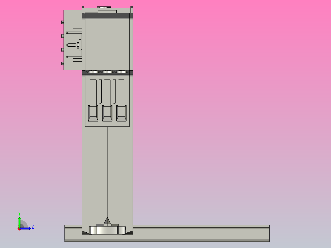 NJB1-S时间继电器三维模型202012左视图