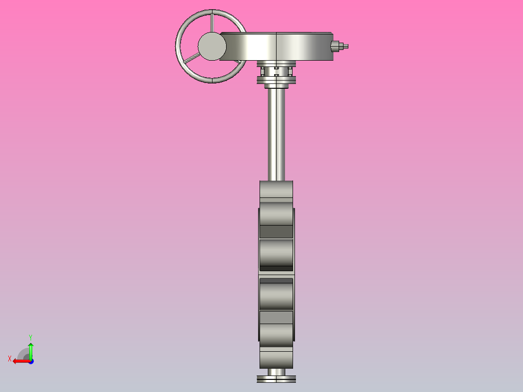 API830L凸耳式[DN150]蝶阀后视图