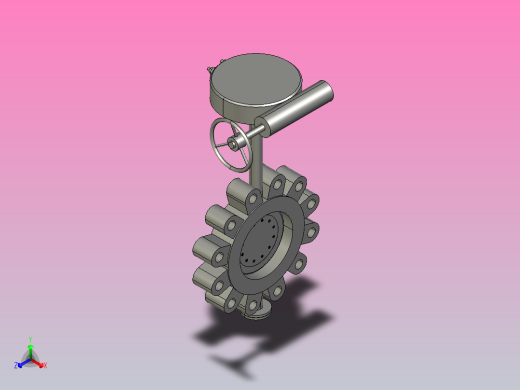 API830L凸耳式[DN150]蝶阀正等轴测缩略图