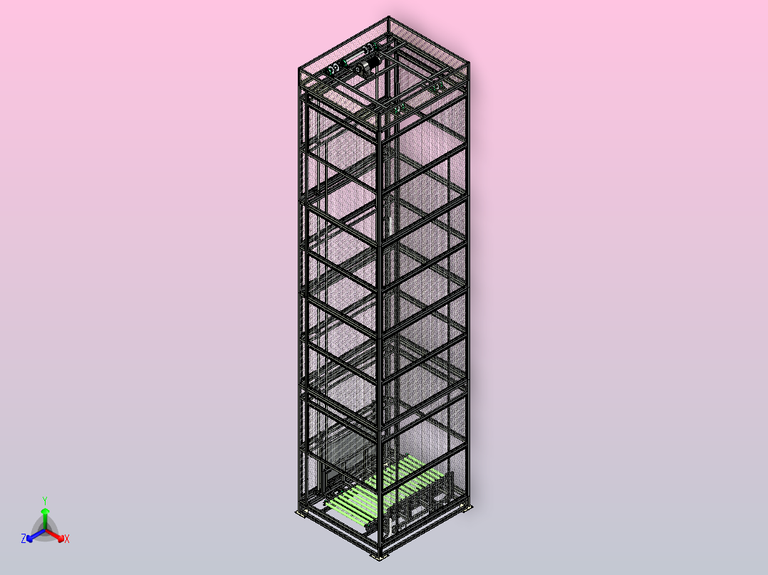 提升机总装主视图