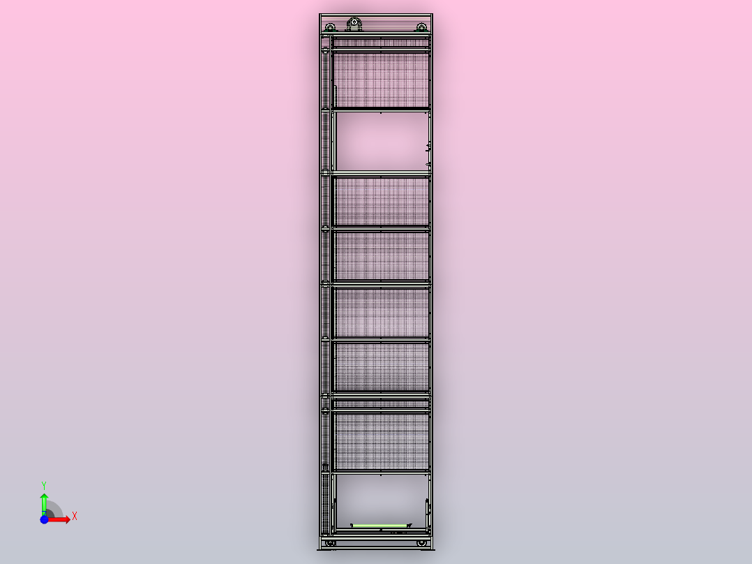 提升机总装前视图