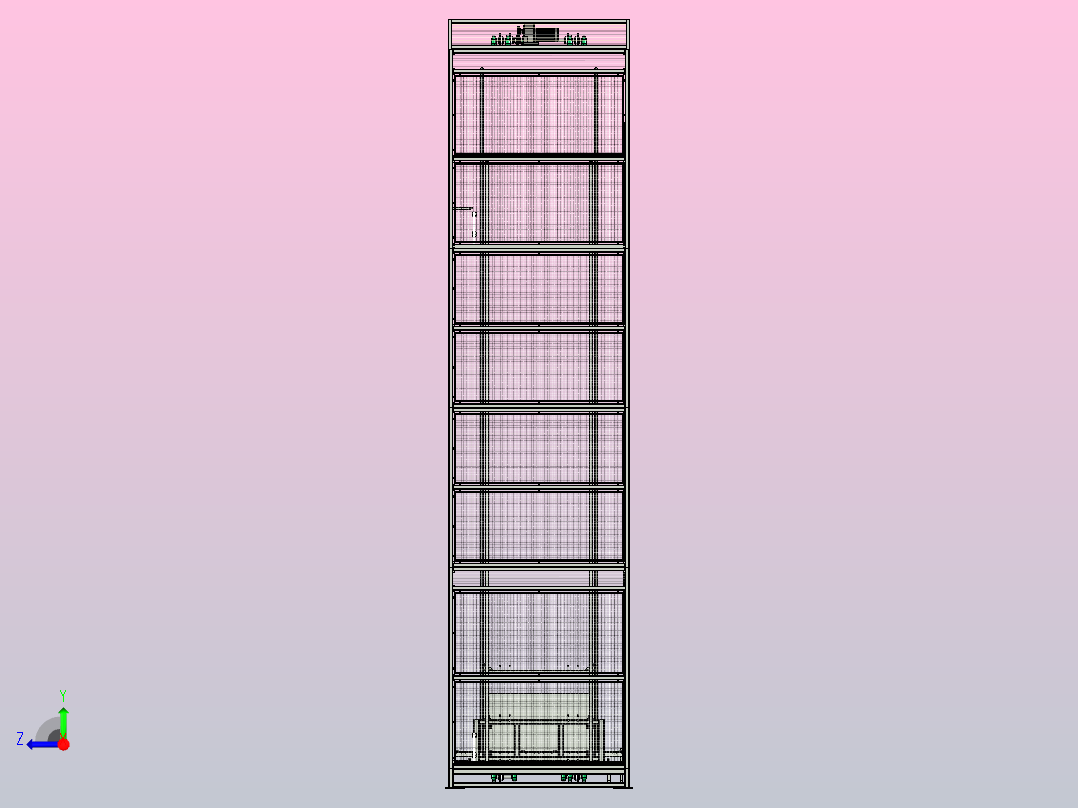 提升机总装右视图