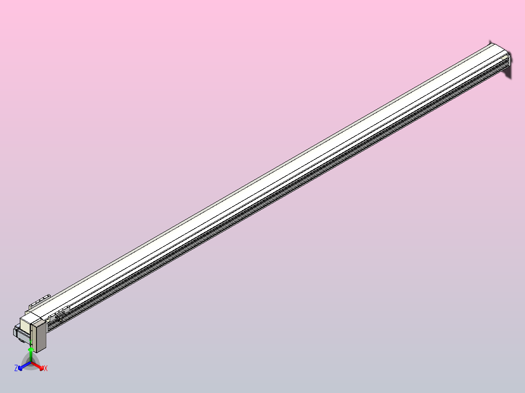 皮带直线轴半封闭可选导轨TPA-HNB-140D-120-L2850-RP-C-P40-N3主视图