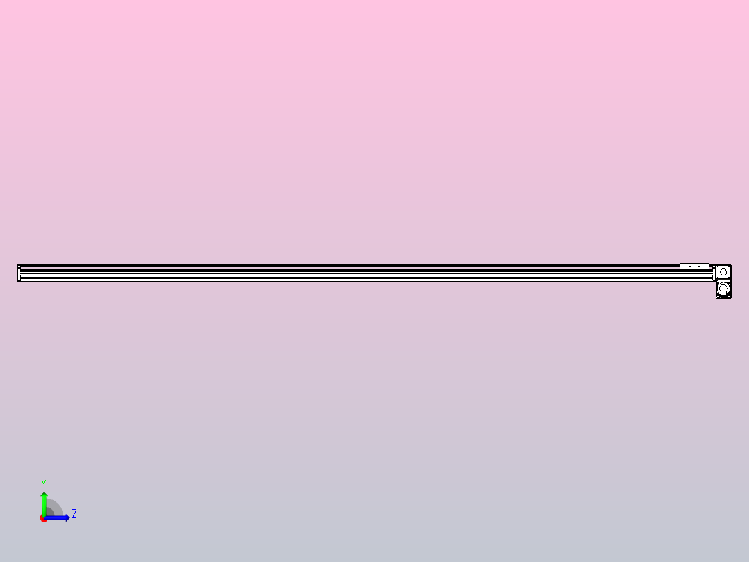 皮带直线轴半封闭可选导轨TPA-HNB-140D-120-L2850-RP-C-P40-N3左视图