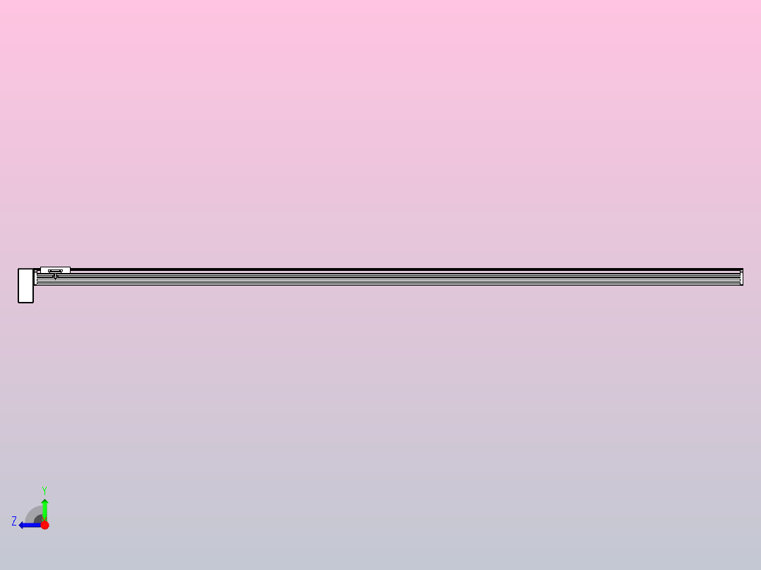 皮带直线轴半封闭可选导轨TPA-HNB-140D-120-L2850-RP-C-P40-N3右视图