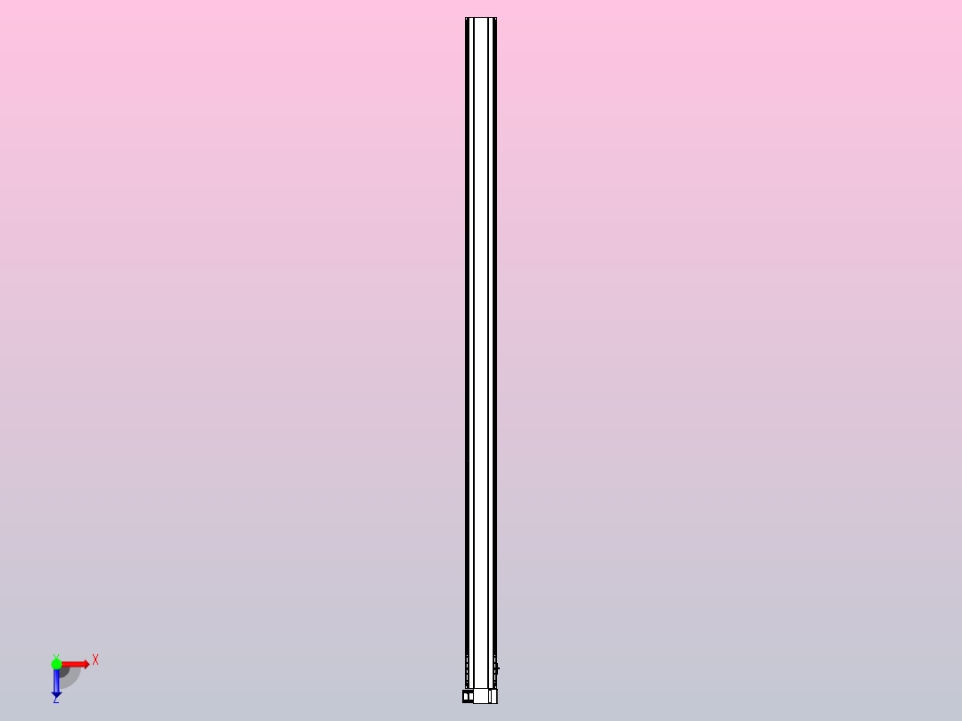 皮带直线轴半封闭可选导轨TPA-HNB-140D-120-L2850-RP-C-P40-N3俯视图