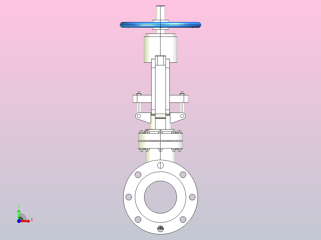 API闸阀-150Lb[4]前视图