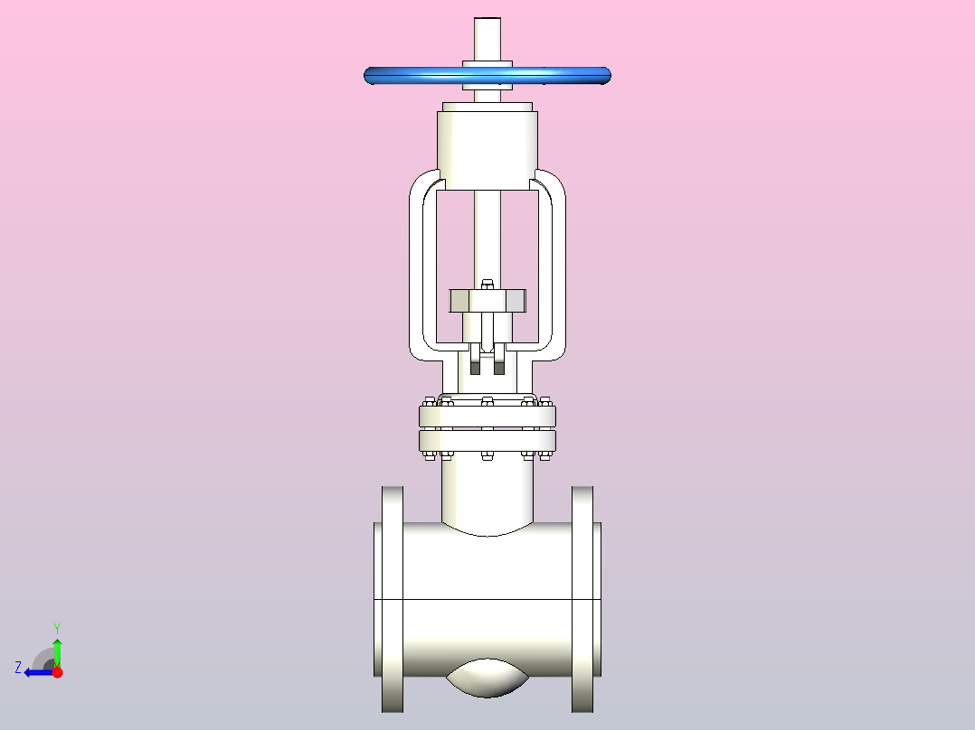 API闸阀-150Lb[4]右视图