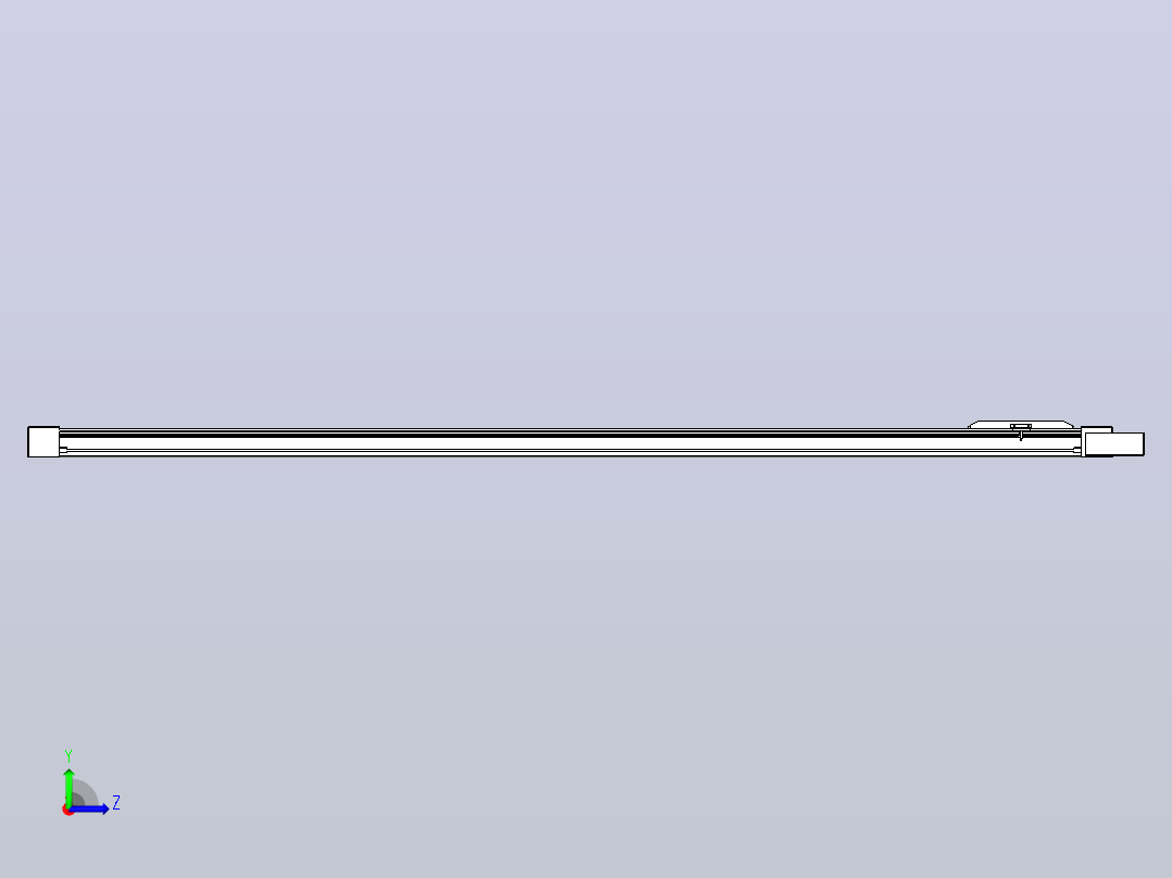 伺服电机集成皮带传动直线执行器TPA-OCB-80-140-L2550-ML-P40-N3左视图