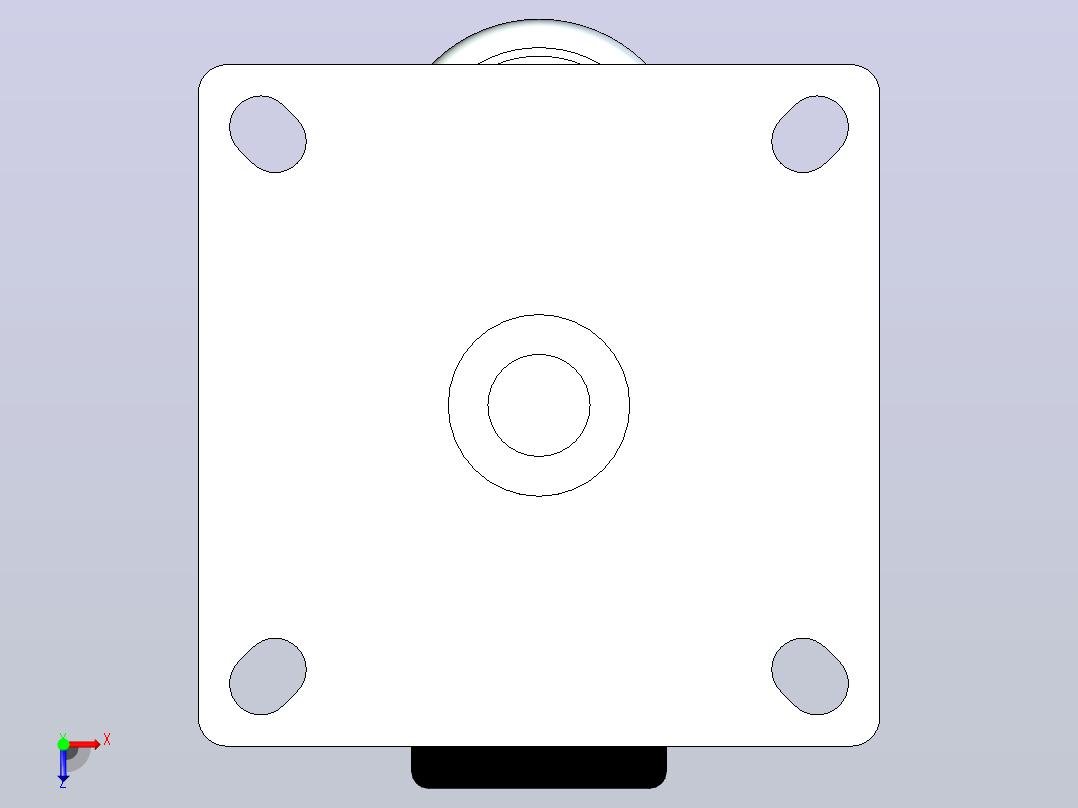 脚轮CGP01-D75俯视图