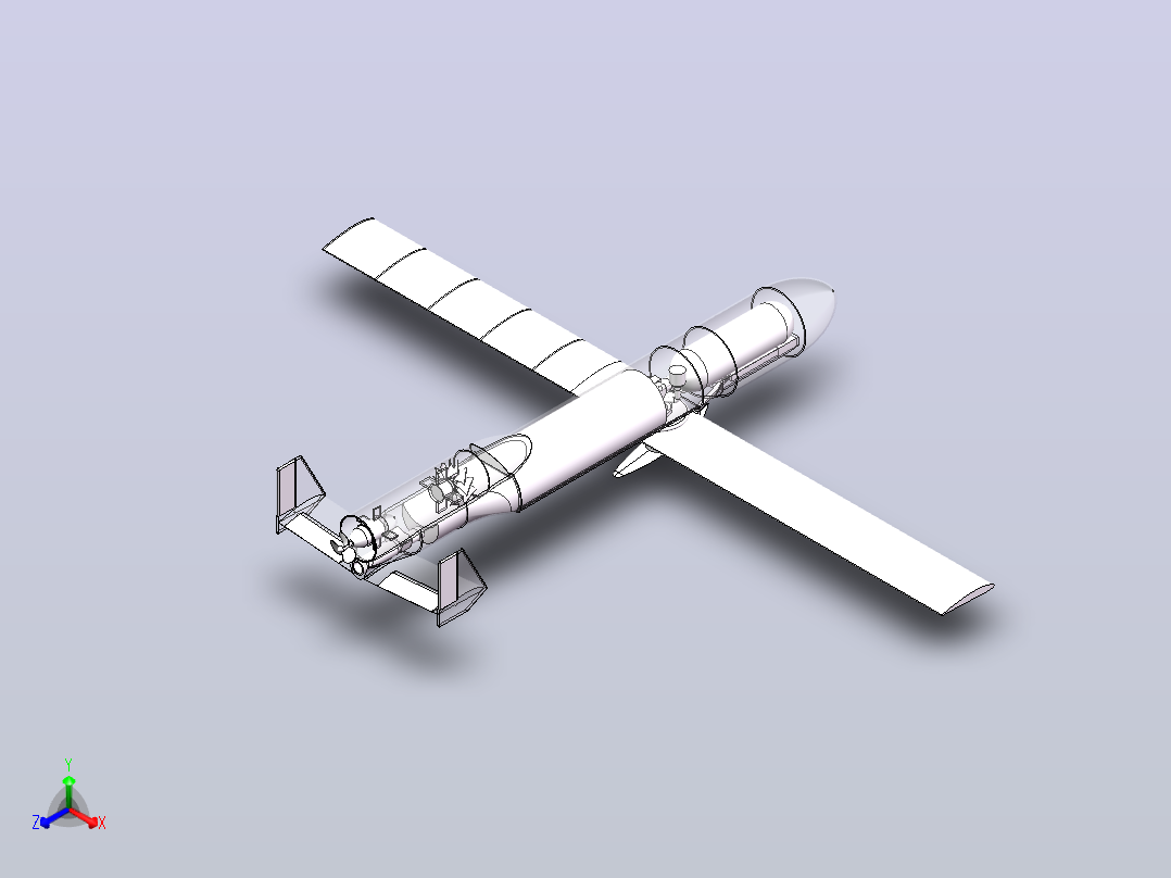 飞潜器模型正等轴测图