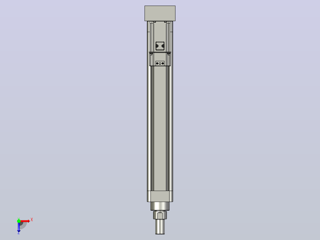 MTE63-350-P-M400W-A-S3 MTE63电动缸 最大负载300kg 400W电机间接安装俯视图