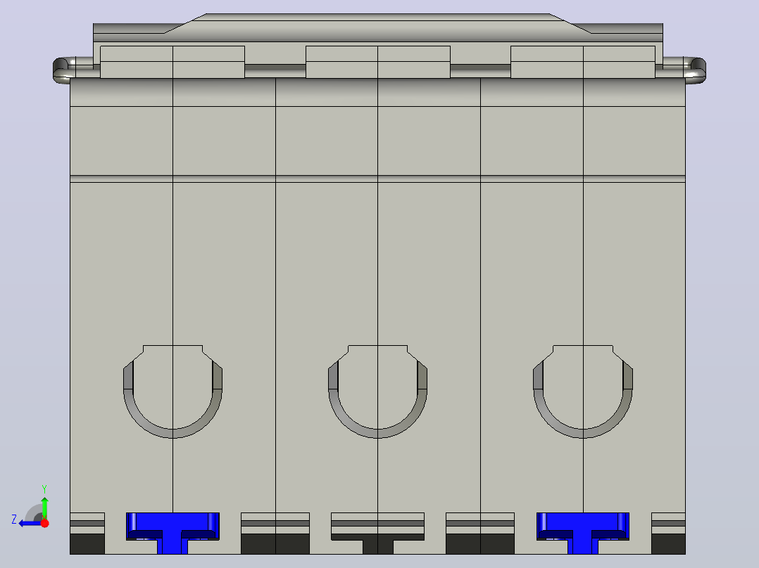 NH3-100&amp;3P&amp;隔离开关三维模型202307右视图