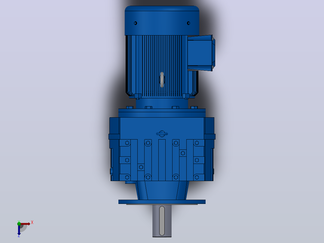 RF167法兰轴伸式安装斜齿轮减速机RF167-Y37-4P-225S-M1-0°-Φ660俯视图