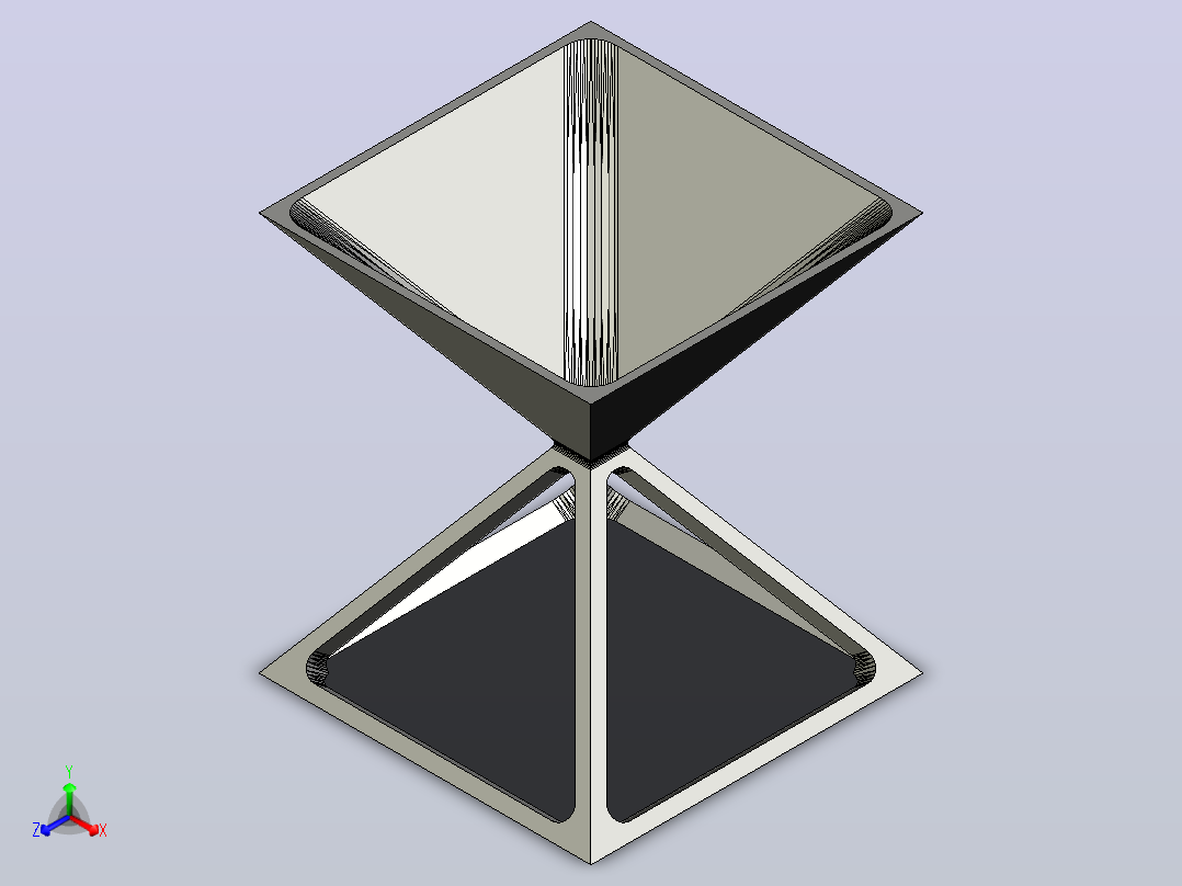 金字塔-花盆主视图