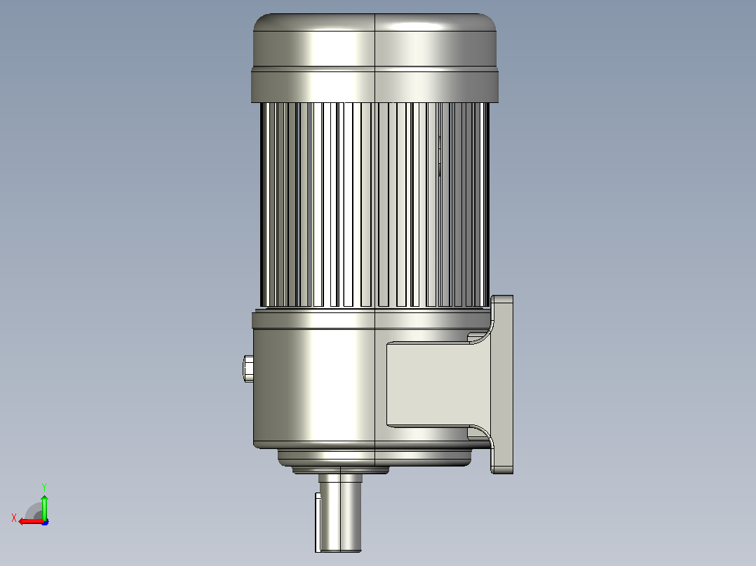 0.75KW-CH型卧式三相铝毂（刹车）马达减速机_CH28-750后视图