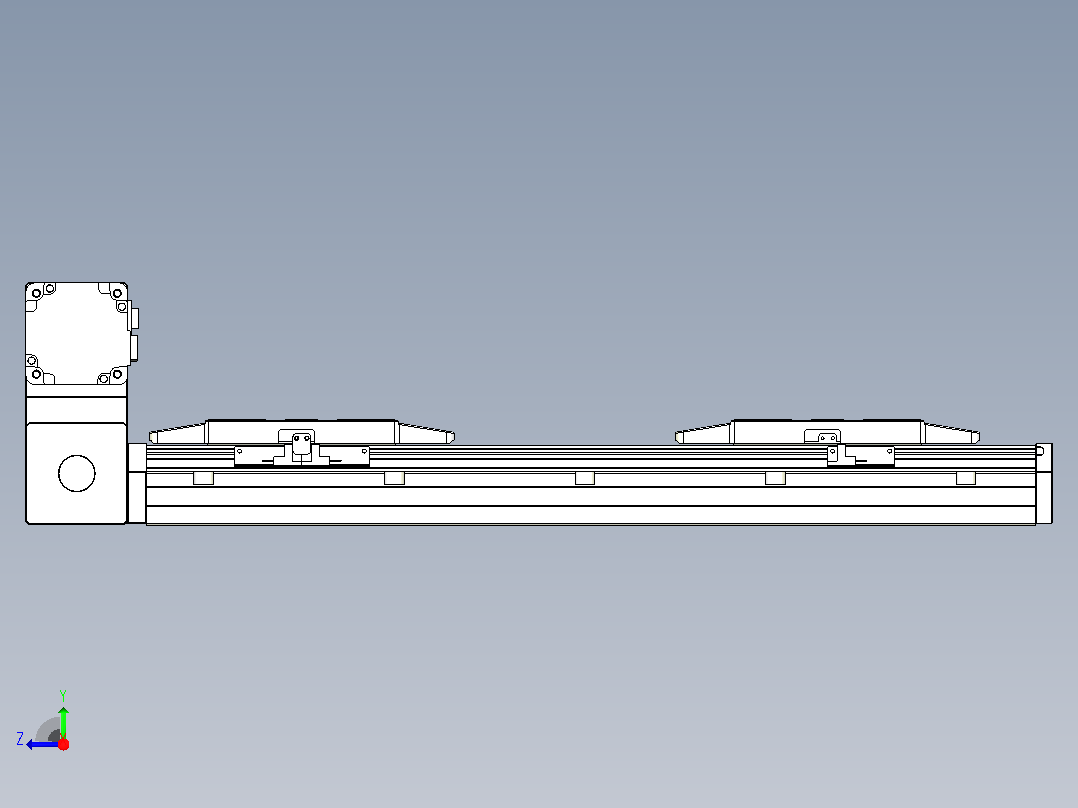 皮带直线轴双滑块型TPA-GCBS-150-P80-L75-LU-M75-N3右视图