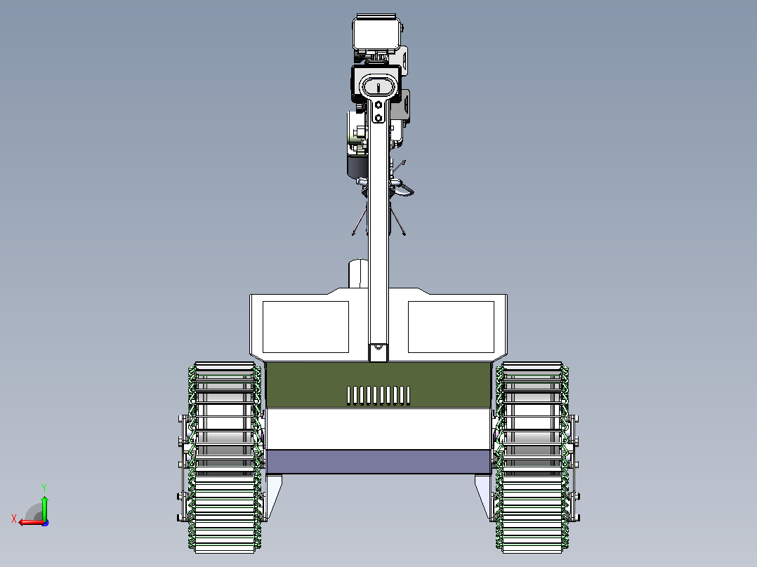 履带式水下垃圾分拣车后视图