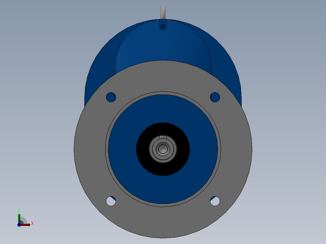 RXF67法兰轴伸式安装斜齿轮减速机RX67-Y0.37-4P-71-M1-0°-Φ200前视图
