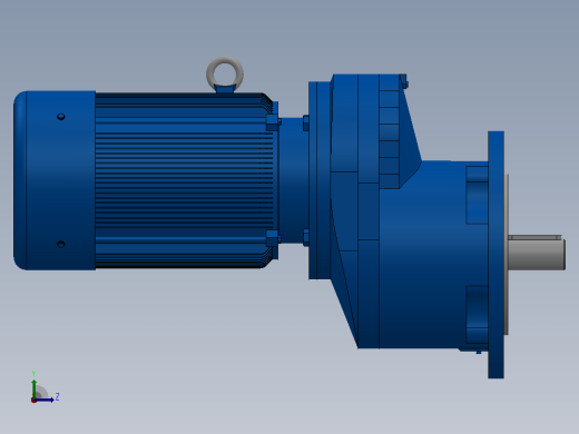 RXF67法兰轴伸式安装斜齿轮减速机RX67-Y0.37-4P-71-M1-0°-Φ200左视缩略图