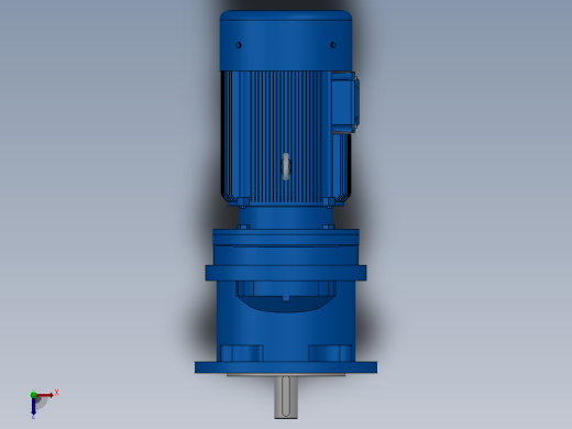 RXF67法兰轴伸式安装斜齿轮减速机RX67-Y0.37-4P-71-M1-0°-Φ200俯视缩略图