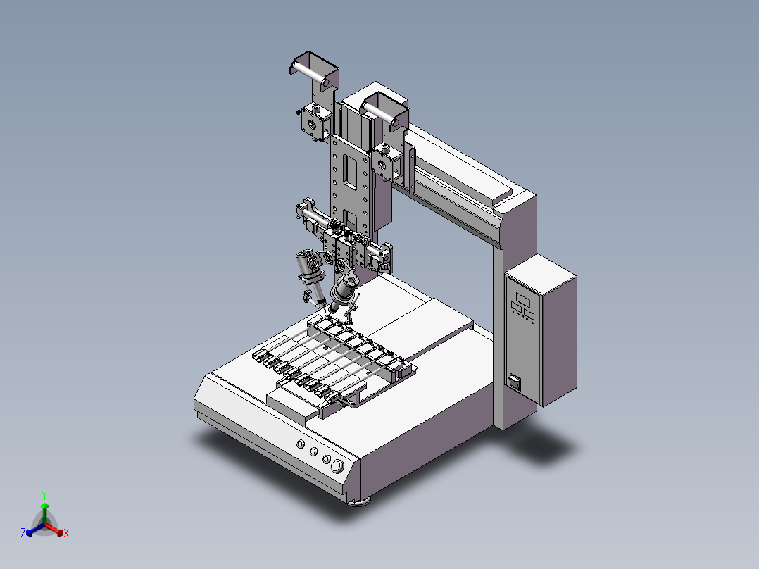 双头三轴 H206正等轴测图
