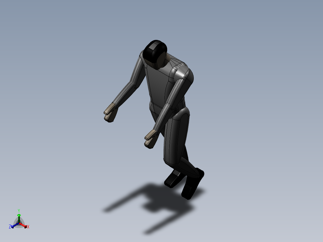 标准人体模型正等轴测图