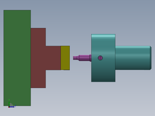 无导向快换式冲孔模3D模型左视缩略图
