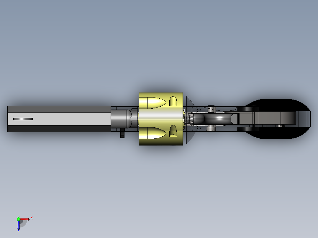 毛瑟手枪俯视图