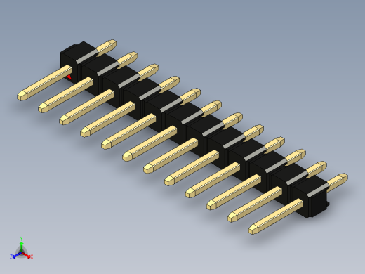 彩色公头100mil（2.54mm）系列-DS1021_black_1x12p_100mil_Type1_rev1.0