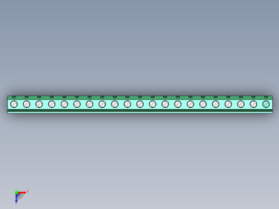DEGSON DG128 系列 5.07.5mm 接线端子-DG128-7.5-21P-14-00AH俯视图
