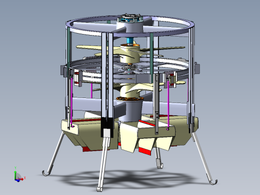 简化模拟飞机四螺旋桨同轴垂直起降