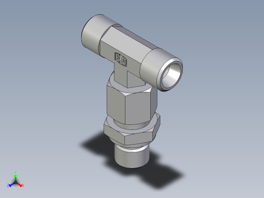 卡套式工业通用硬管接头EO_Assembled_adjustable_standpipe_branch_tee_EVT08LROMD71