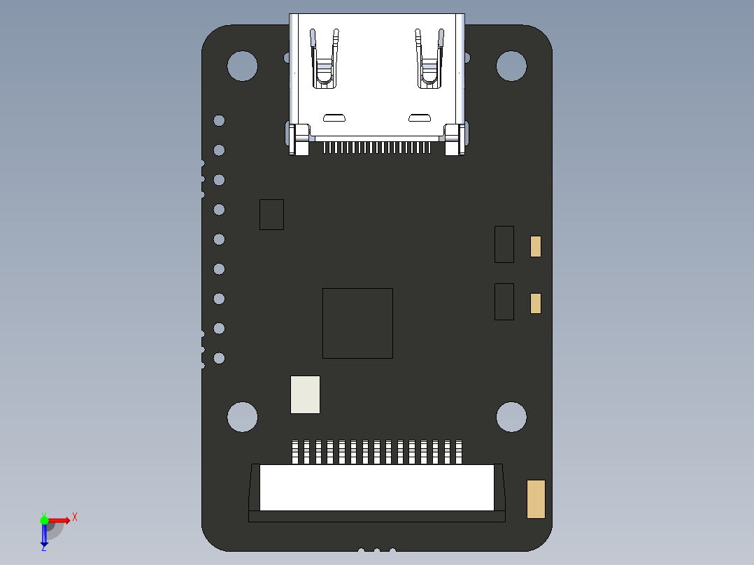 HDMI 转 CSI 适配器waveshare-hdmi-to-csi-adapter-STP F3D俯视图