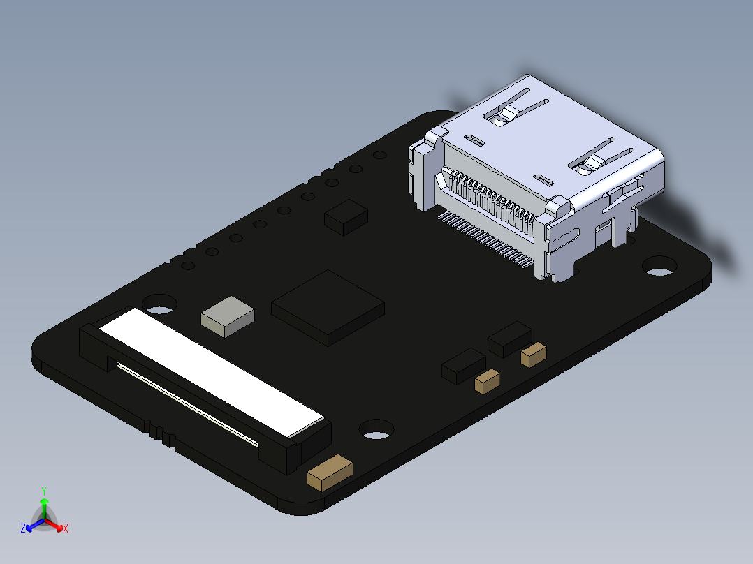 HDMI 转 CSI 适配器waveshare-hdmi-to-csi-adapter-STP F3D正等轴测图